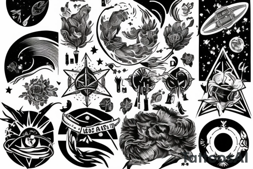 the saying "ad astra per aspera" tattoo idea