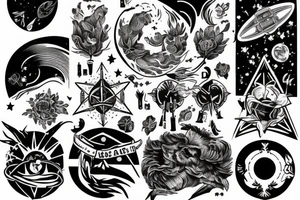 the saying "ad astra per aspera" tattoo idea