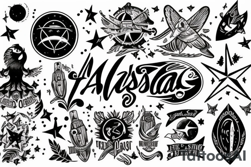 the saying "ad astra per aspera" tattoo idea