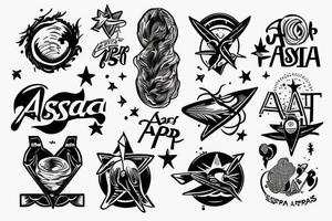the saying "ad astra per aspera" tattoo idea