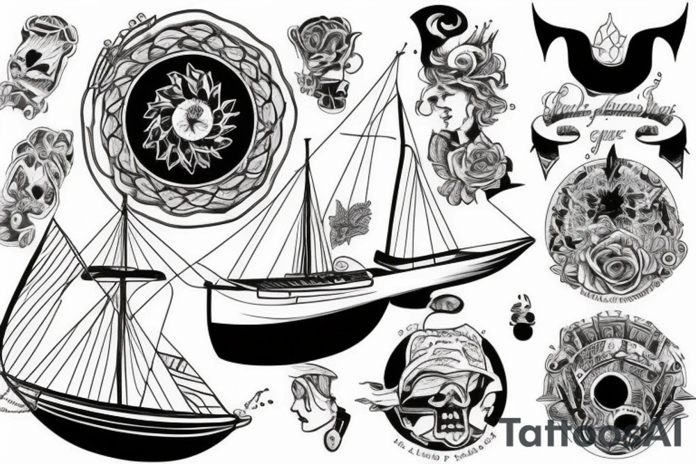 Boat with GPF in it tattoo idea