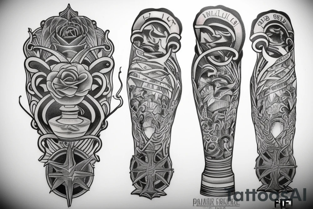 The Word "GPF" sitting in a BOAT tattoo idea