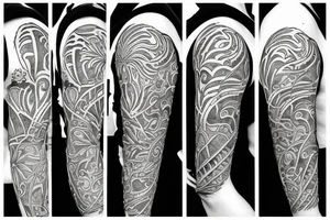t-rex, flower, in arm tattoo idea