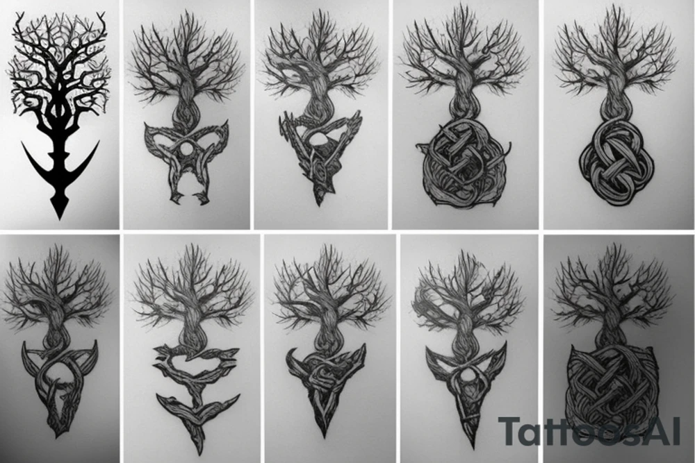 viking tree tattoo idea
