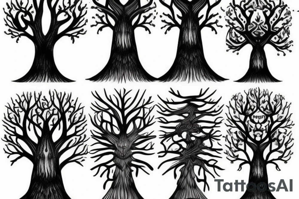 viking tree tattoo idea