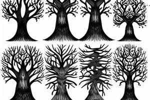 viking tree tattoo idea