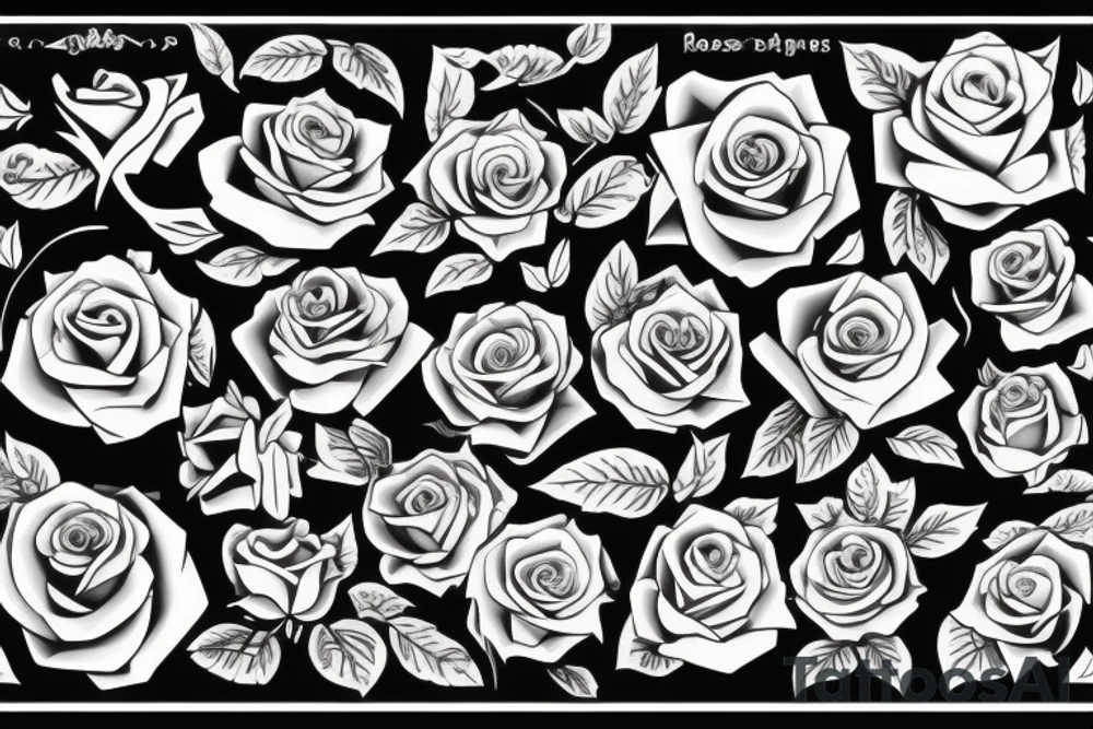 Rose graffiti style tattoo idea