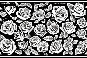Rose graffiti style tattoo idea
