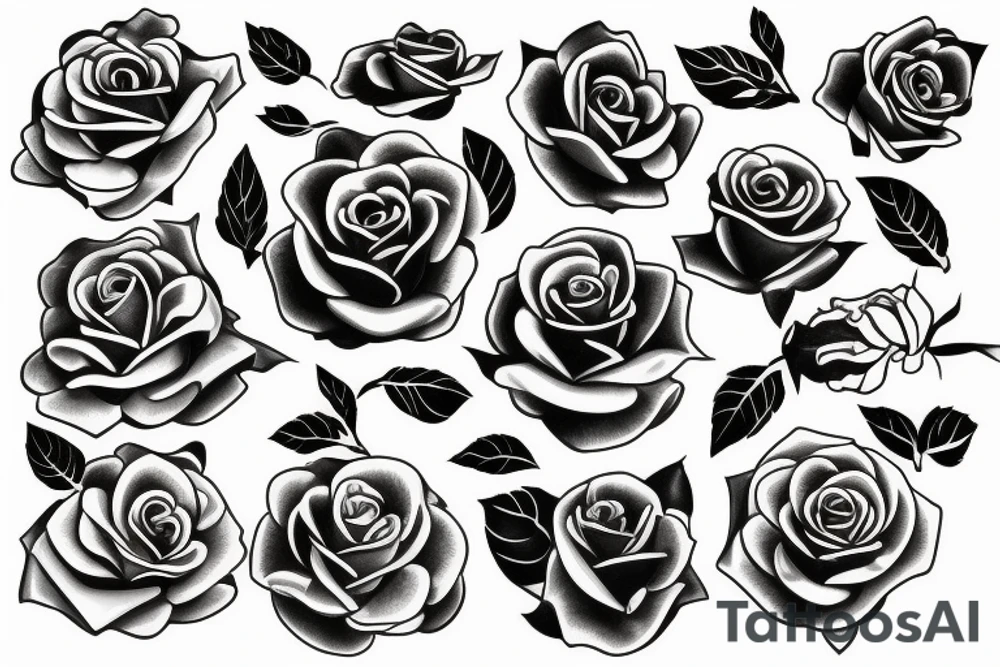 Rose graffiti style tattoo idea
