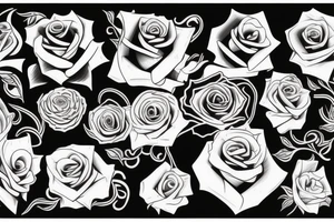 Rose graffiti style tattoo idea