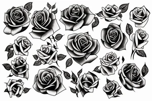 Rose graffiti style tattoo idea