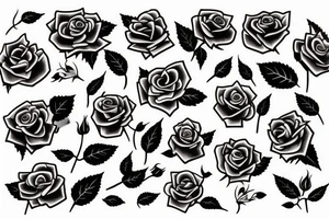 Rose graffiti style tattoo idea
