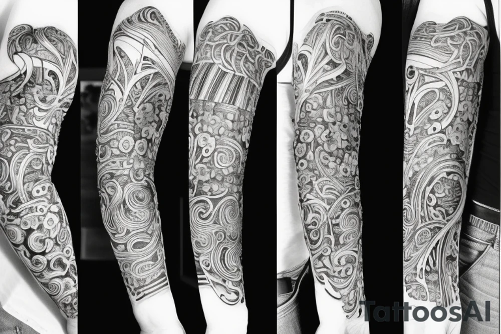 petunias in all arm tattoo idea