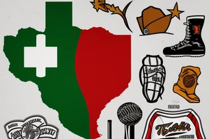 An Irish Flag, Baseball, New Jersey and Texas tattoo idea