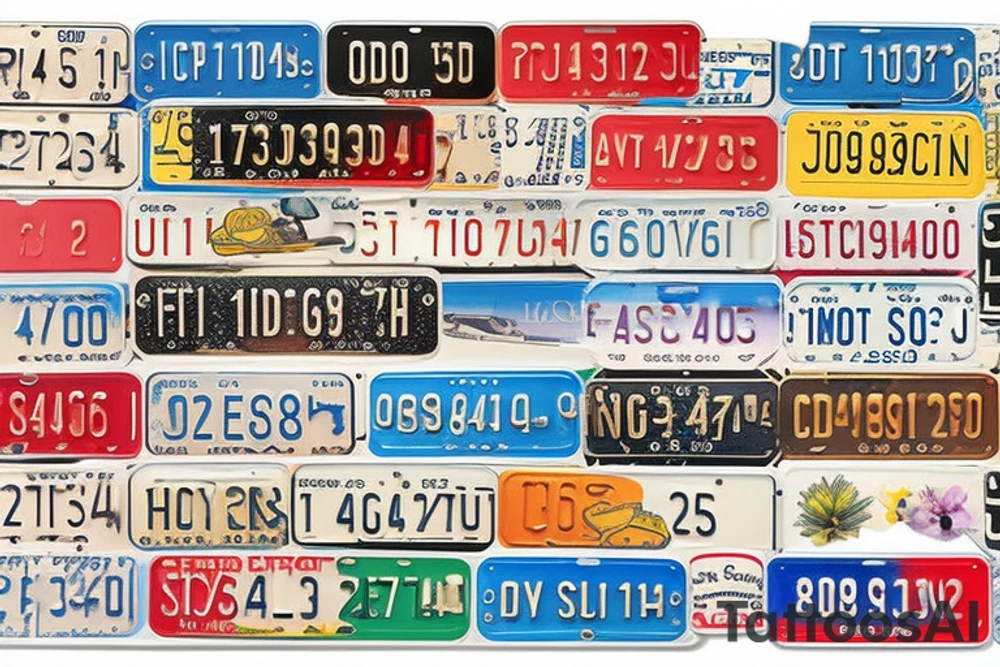 New Jersey License Plate tattoo idea