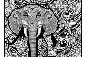 Elephant and eagle tattoo idea