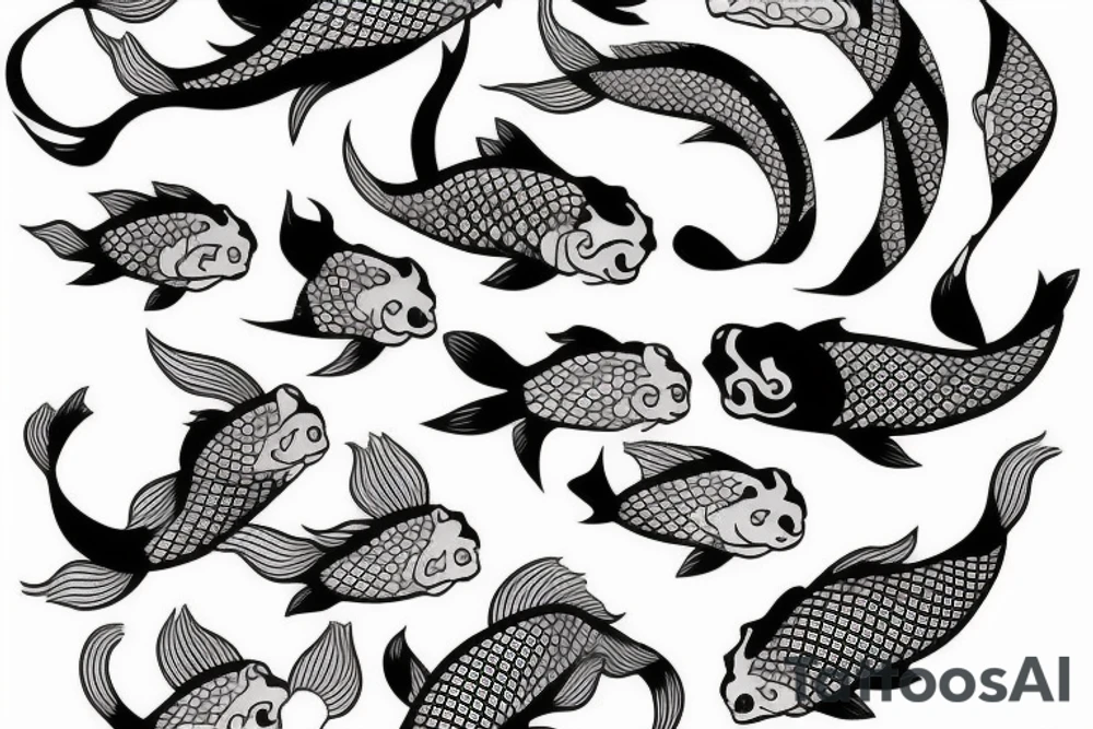 Koi shoulder tattoo idea
