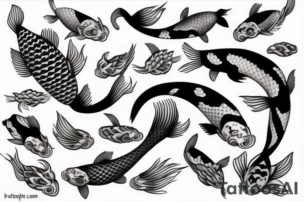 Koi shoulder tattoo idea