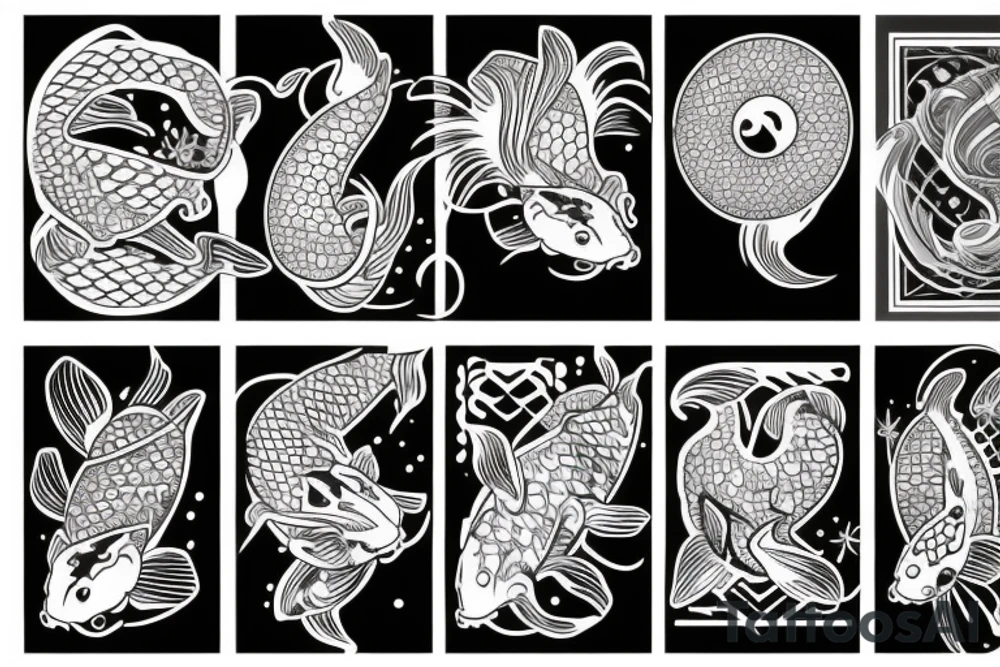 Koi shoulder tattoo idea