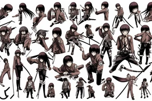 Attack on titan 
Tokyo ghoul
Demon slayer tattoo idea