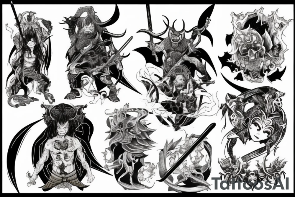 Demon slayer tattoo idea