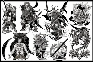 Demon slayer tattoo idea