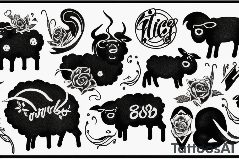 The black sheep with attitude tattoo idea