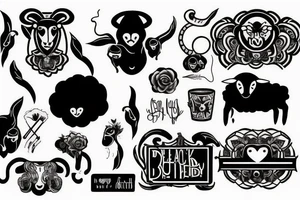 Deadly black sheep who smokes a joint tattoo idea