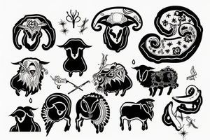 Deadly black sheep who smokes a joint tattoo idea