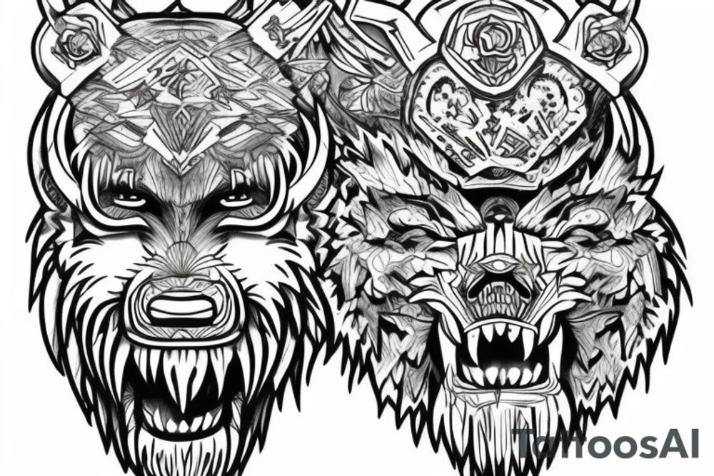 berserker bear tattoo idea