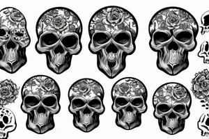 scary skull tattoo idea