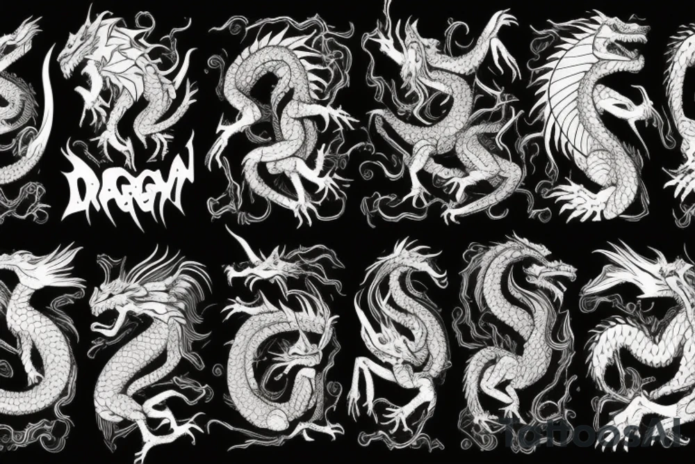 A really big and scary dragon tattoo idea