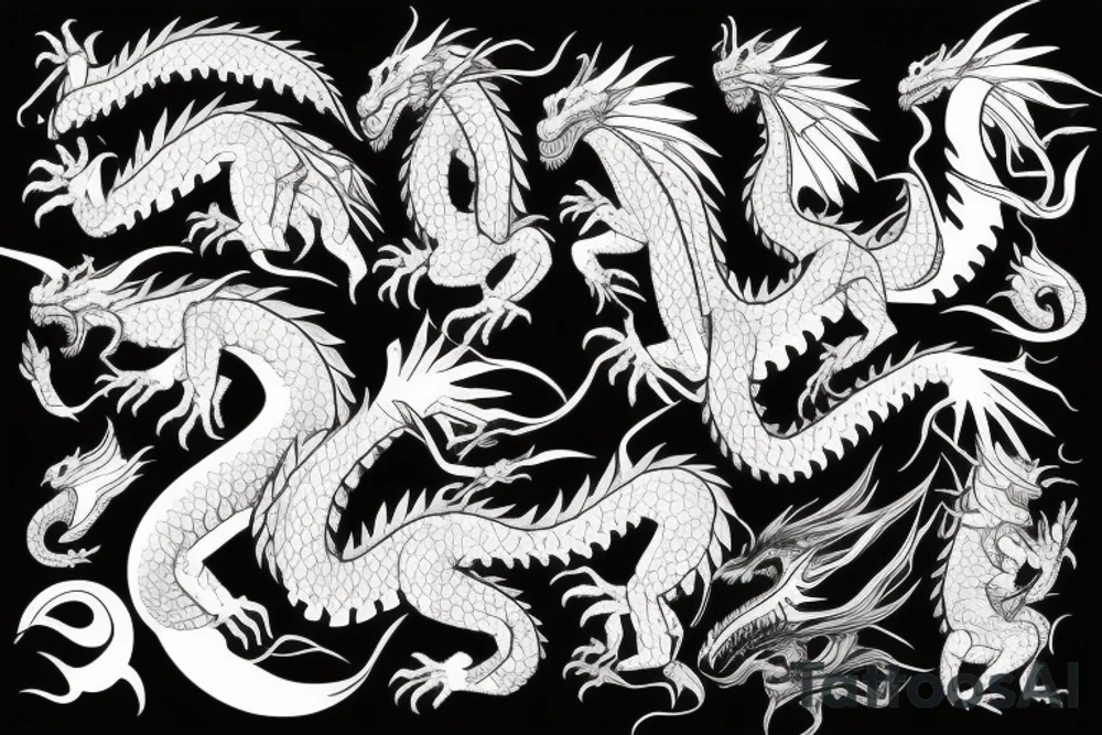 A really big and scary dragon tattoo idea