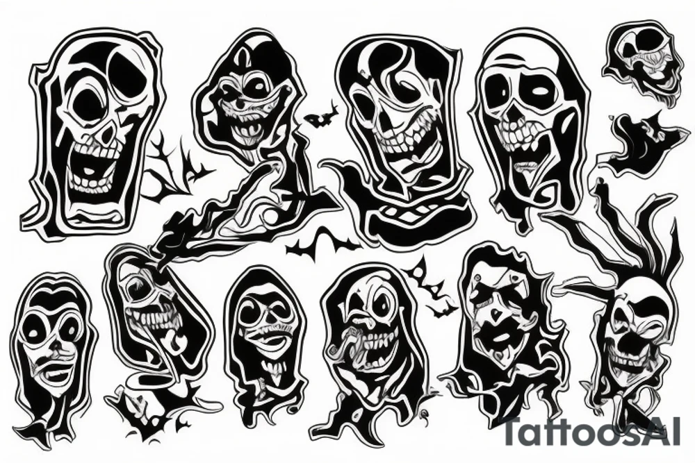 Haunted house tattoo idea