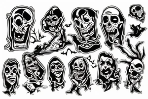 Haunted house tattoo idea