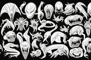 Alien monster tattoo idea