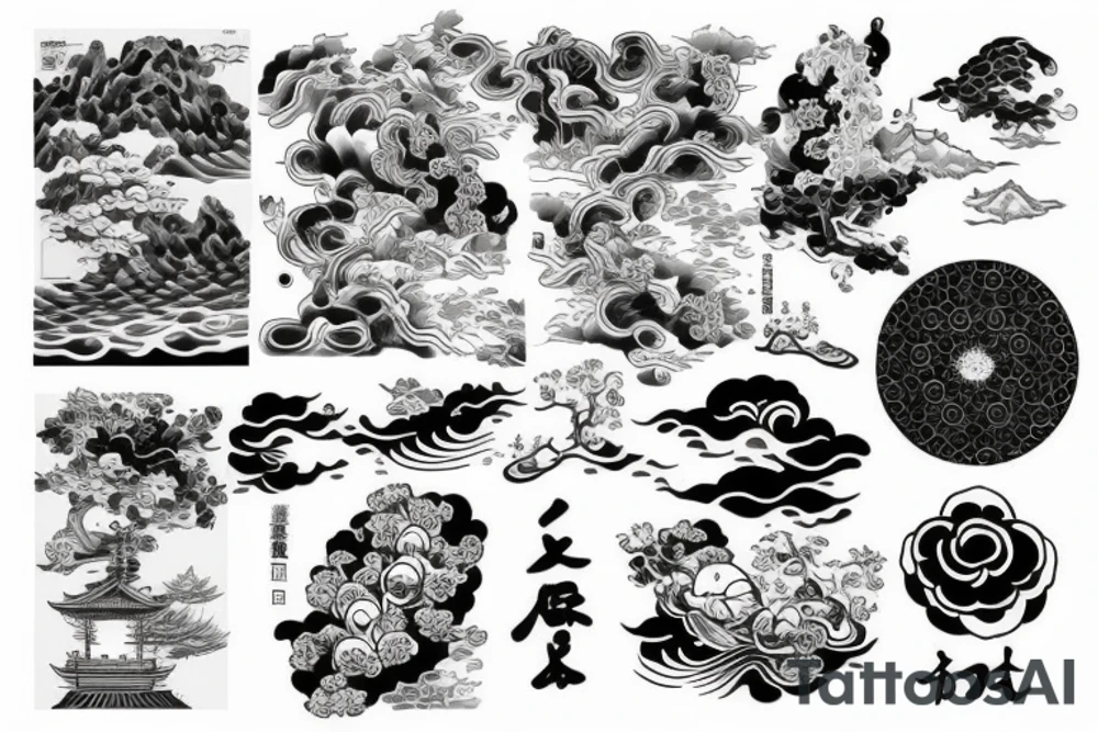water in japanese style tattoo idea