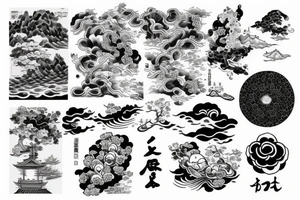water in japanese style tattoo idea
