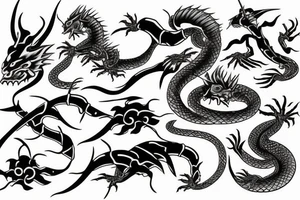 water dragon samurai tattoo idea