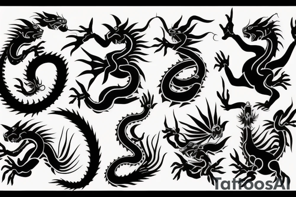 water dragon samurai tattoo idea