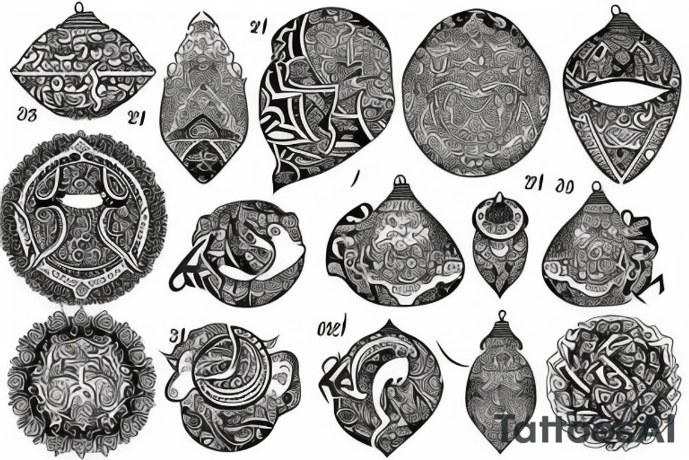 ornaments in kazah style tattoo idea