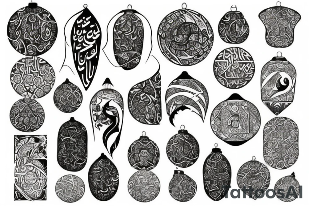 ornaments in kazah style tattoo idea