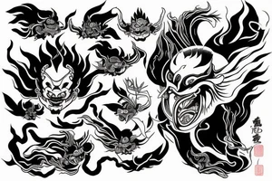 Hannya  Water  Lightning tattoo idea