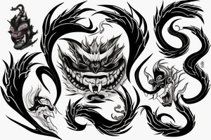 Hannya Venom  Water Fire Lightning tattoo idea