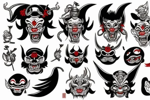 Hannya Tengu Oni tattoo idea