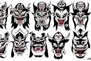 Hannya Tengu Oni tattoo idea