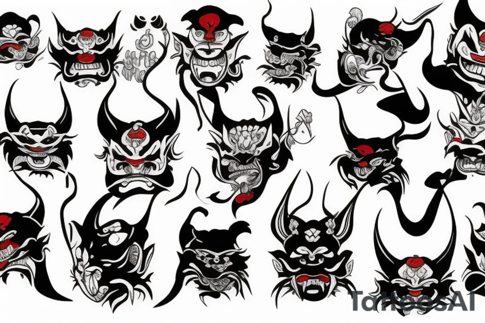 Hannya Tengu Oni tattoo idea