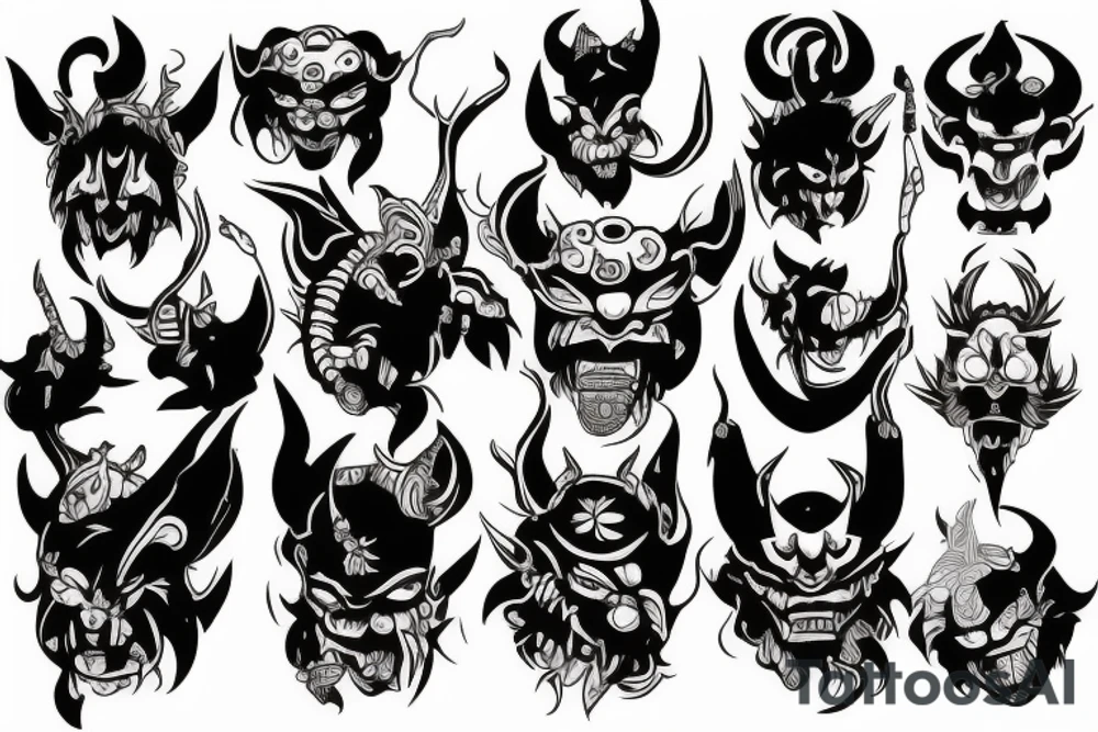 Oni tattoo idea