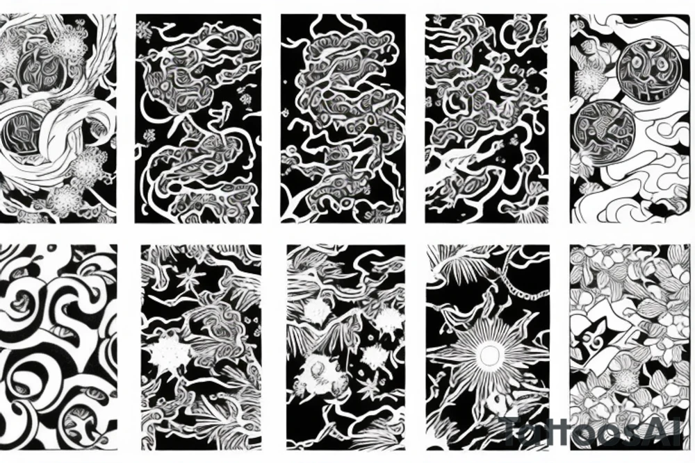 japanese ornaments tattoo idea