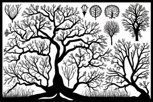 tree with roots tattoo idea